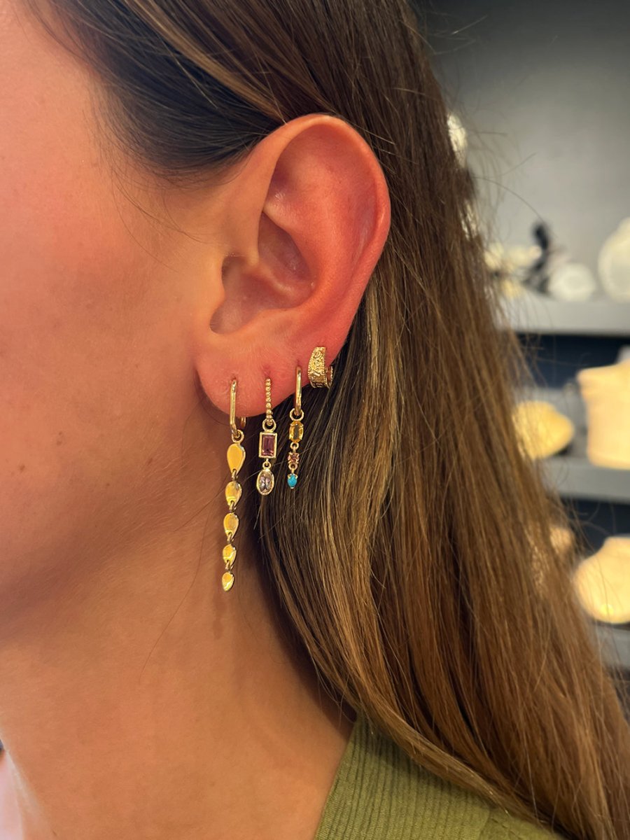 Sentimental Setting Rose Gold Earrings - Jewelry by Bretta